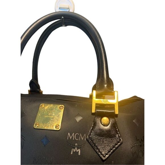 MCM Black Boston Monogram Handbag - Picture 15 of 16